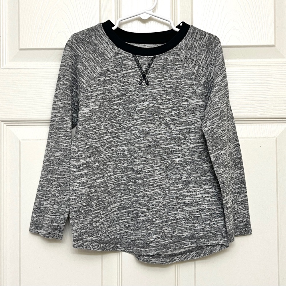 Toddler Boy Cat & Jack Gray Marled Knit Long Sleeved Shirt Size 5T